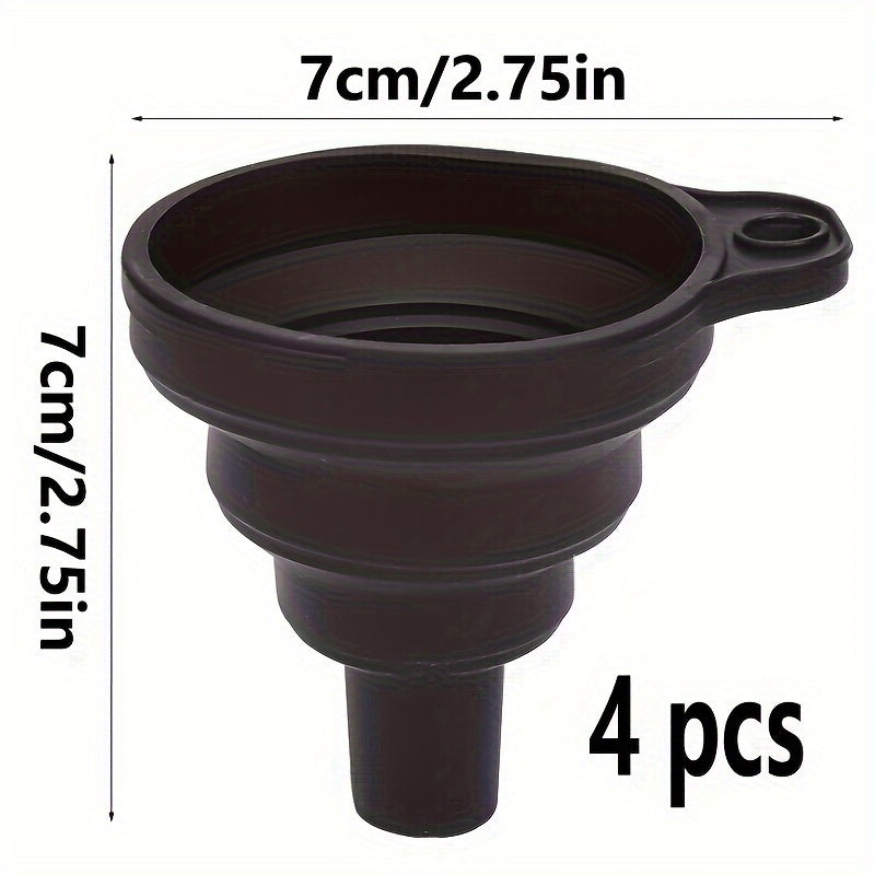 Универсальная силиконовая жидкая воронка с телескопической длинной горловиной для замены масла