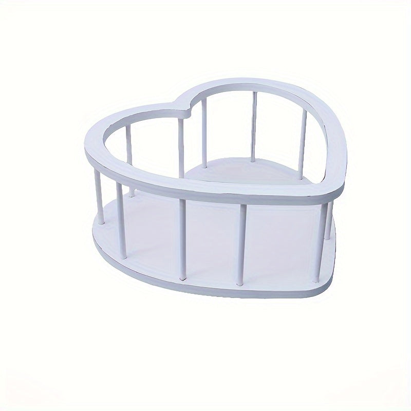 Привлекательный деревянный реквизит для детской фотографии - с дизайном в виде сердечка, идеально подходит для запечатления первых месяцев и важных моментов детей.