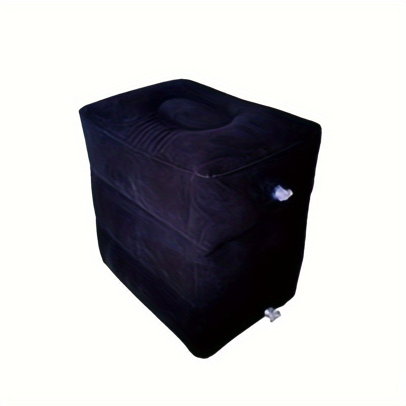 Inflatable Travel Pillow for Neck Support Flocking PVC Leg Pillow for Office and Travel