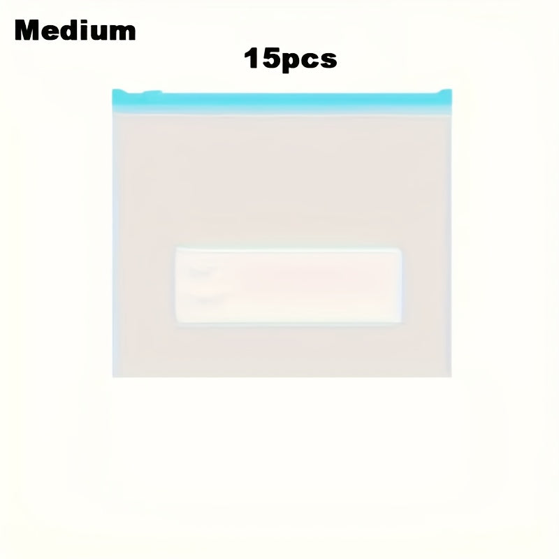 Набор из 20 многоразовых вакуумных пакетов с застежкой-молнией для хранения продуктов, без BPA