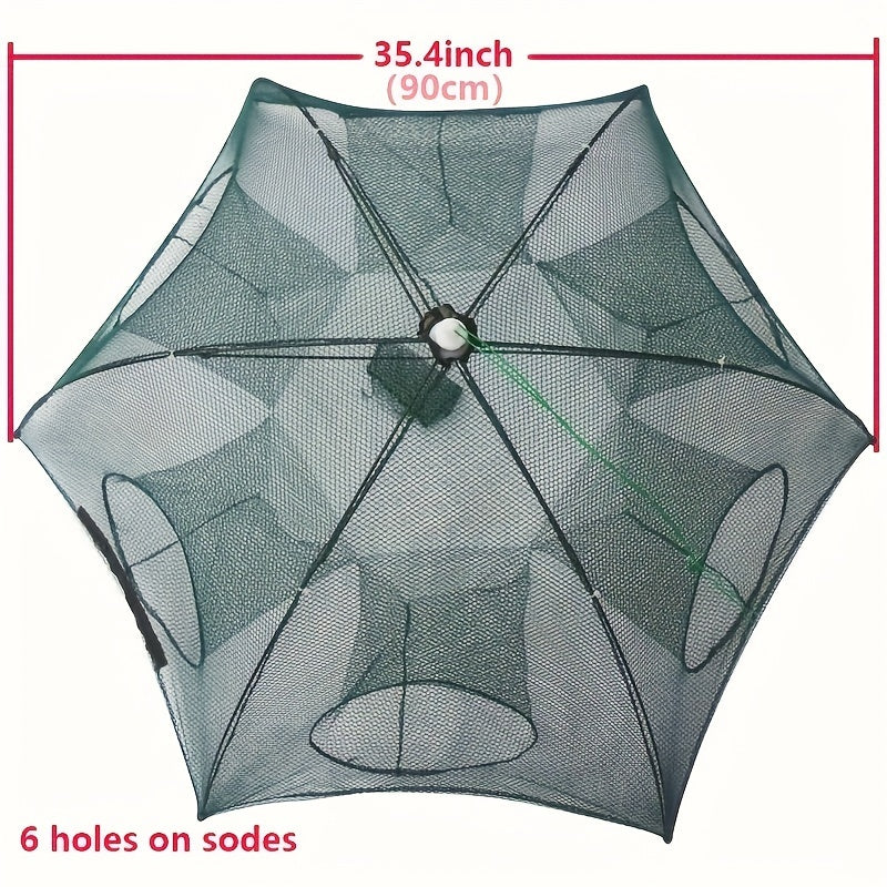 Portable Green Nylon Fishing Net Trap for Shrimp Crab and Fish