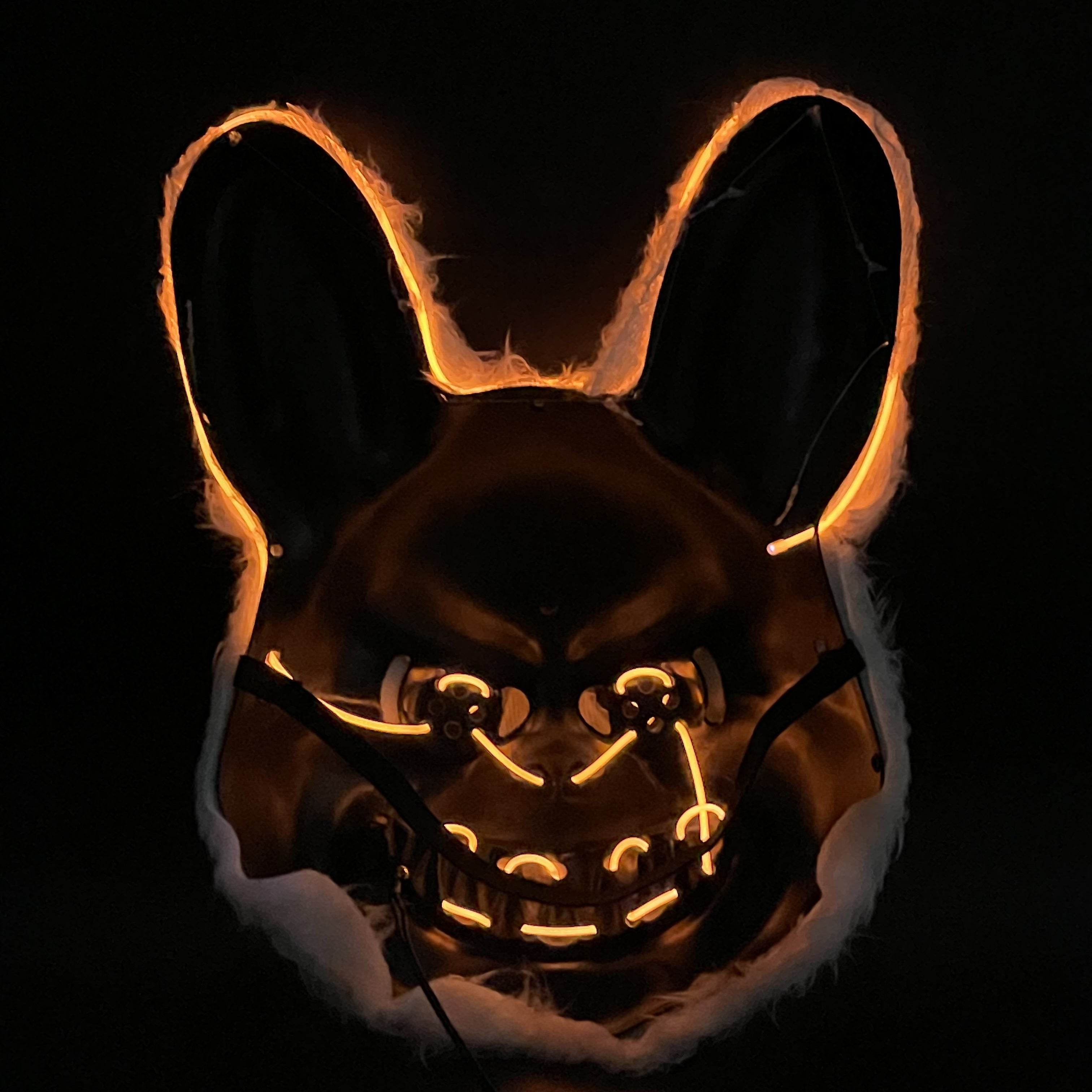 LED Light-Up Rabbit and Bear Masks for Kids Halloween Easter Costume Accessories