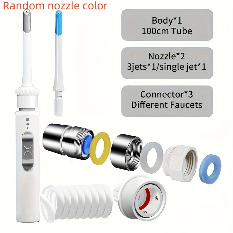 Irrigador bucal de agua para grifo, máquina de limpieza dental, irrigador oral, boquilla aleatoria