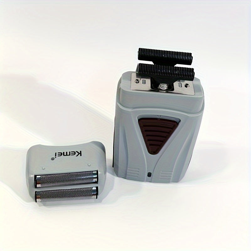 Men's Electric Shaver Wet Dry Cordless USB Rechargeable with 2 Razors