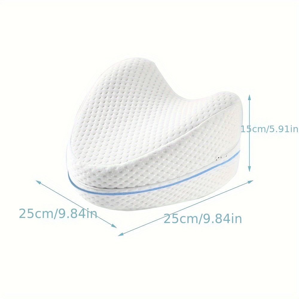 Memory Foam Leg Pillow for Side Sleepers with Removable Cover for Sciatica Hip Knee Pain