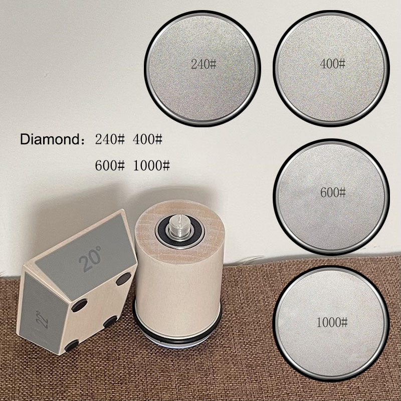 Afilador de cuchillos manual con piedra de afilar de diamante. No necesita batería. Herramienta de cocina