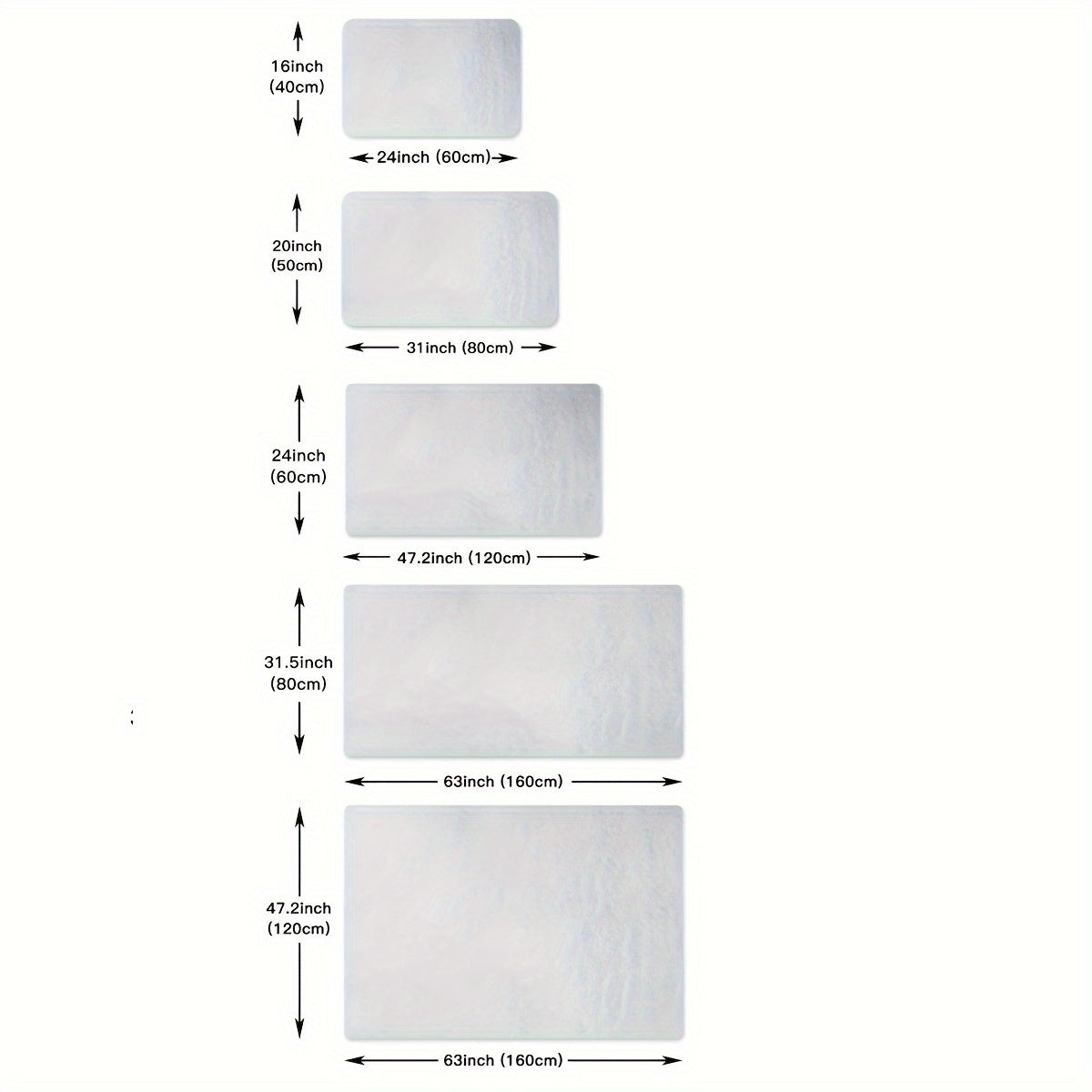 Mavjuda bo'lgan turli o'lchamlarda, yashash xonalari, yotoq xonalari, koridorlar, ofislar va ichki joylar uchun ideal bo'lgan, yuqori sifatli polyesterdan tayyorlangan, yumshoq va pufak, sirg'almas, hashamatli ko'l ko'k geometrik jun gilam.