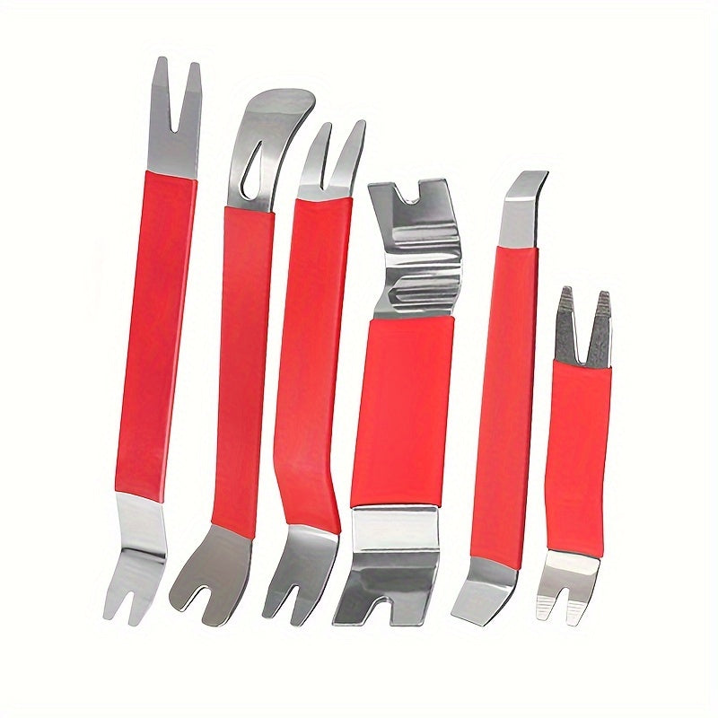 6Pcs Auto Door Trim Removal Tool Set Car Panel Disassembly Metal Pry Kit