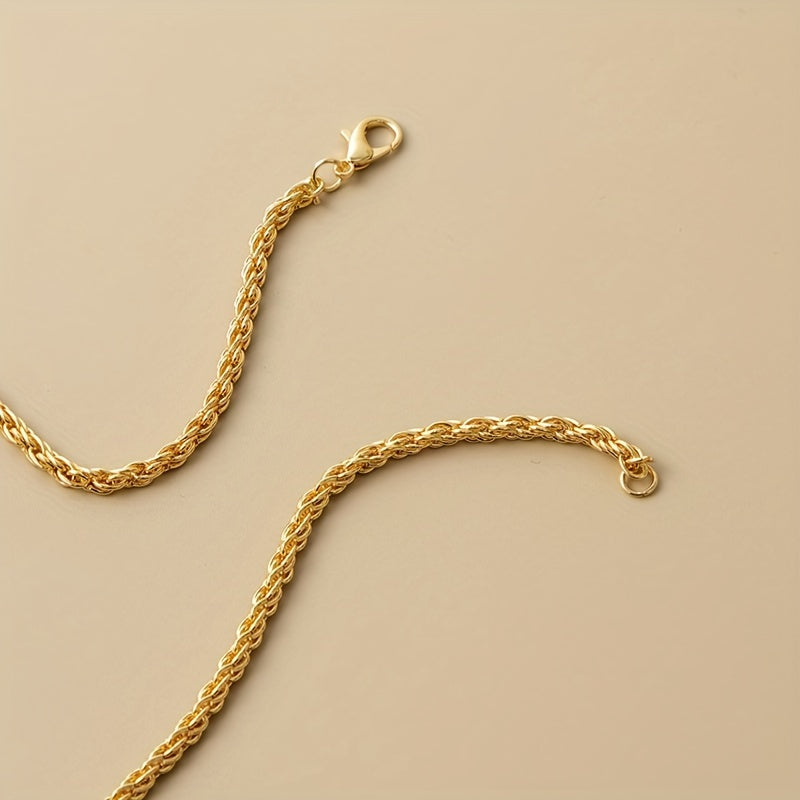 Oltin bilan qoplangan to'y uzukchası, vintage marokash dizayni bo'yicha bo'sh naqsh va sintetik toshlar bilan, 60 sm zanjir