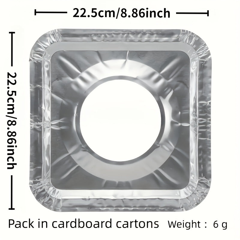Disposable Aluminum Stove Covers 8.5 Inch Square Heat-Resistant Gas Range Protectors