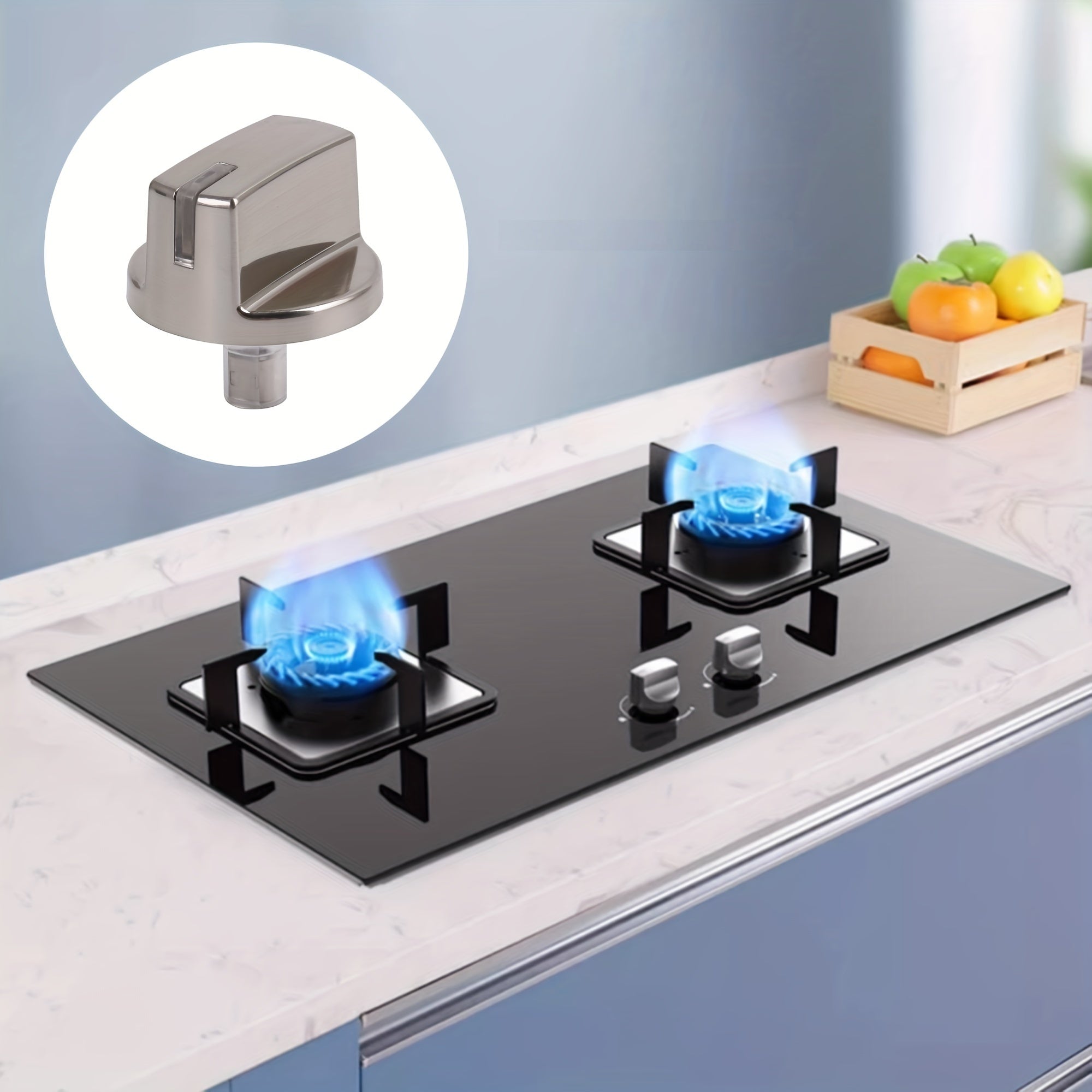 Reemplazo de perilla de gas para estufa de plástico duradero, fácil de instalar, control de quemador compatible