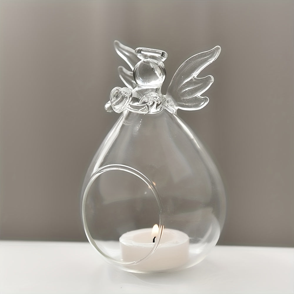 Angel-Shaped Glass Vase for Hydroponics Home Kitchen Decor