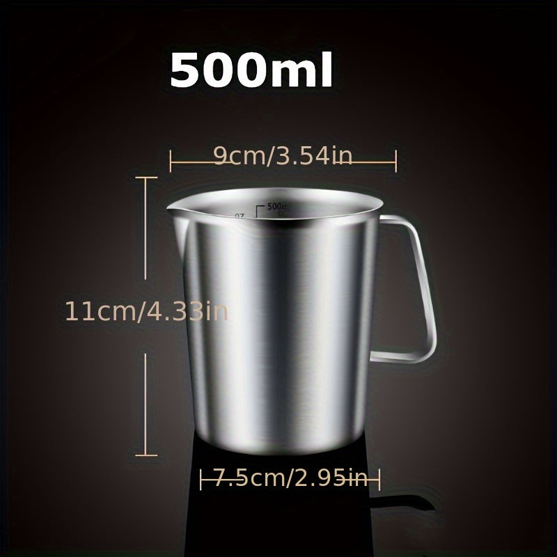 Stainless Steel Measuring Cup with Scale for Baking and Kitchen Use