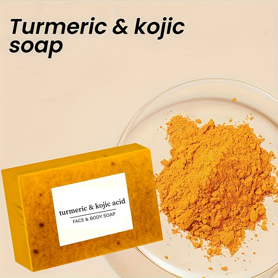 4-Pack Turmeric Kojic Acid Soap Set 100g Deep Cleansing Moisturizing