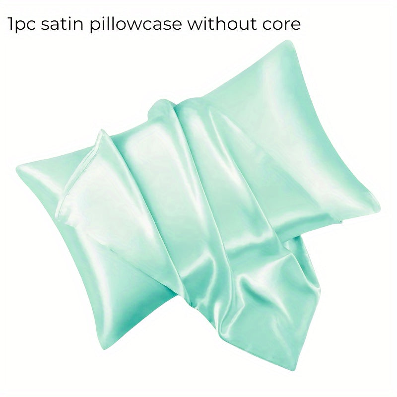 Silky Satin Pillowcase 1 Piece Ultra-Soft Machine Washable Polyester