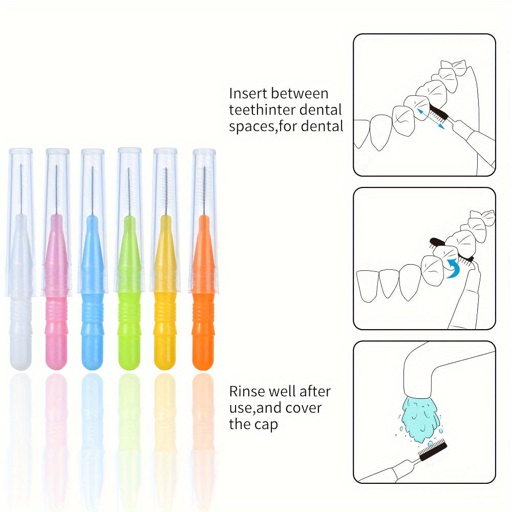 12-to'plam tish oral interdental cho'tkalar PE material aralash ranglar gum parvarishi