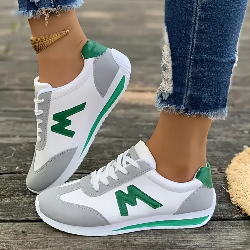 Women's Casual Lightweight Sneakers with Color Accents and EVA Sole