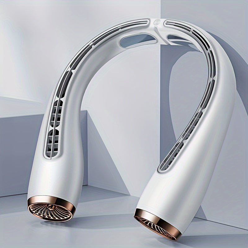 Rechargeable Neck Fan Bladeless Design 4000mAh Battery Hands-Free Cooling