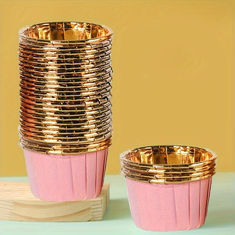 50 Rolled Muffin Cupcake Liners for Baking, Curl Design, Perfect for Cupcakes