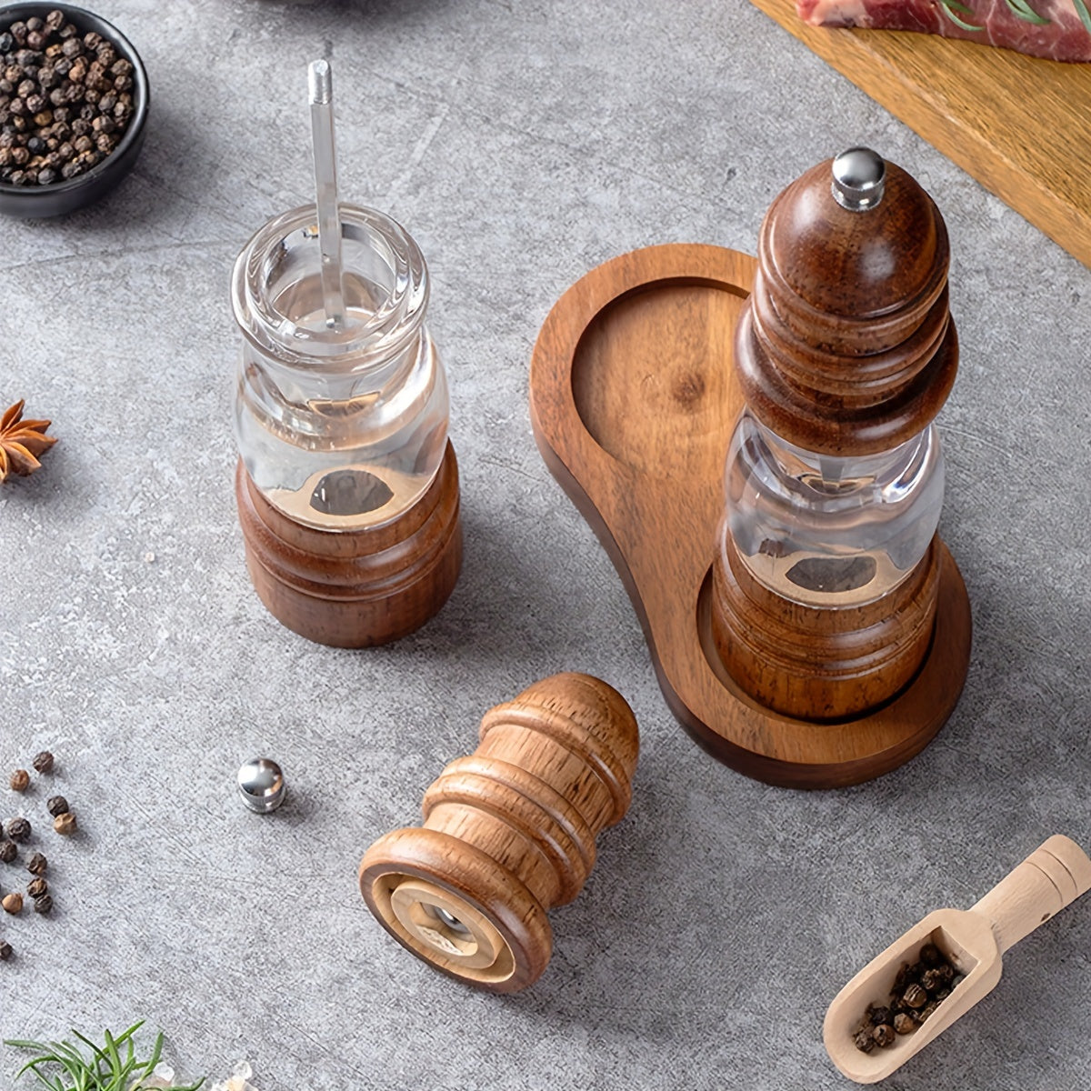 Premium Wooden Pepper Grinder for Home and Restaurant Black Pepper Salt Sea Salt