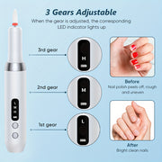 Electric Nail Drill for Manicures and Pedicures Rechargeable USB Powered Low Noise