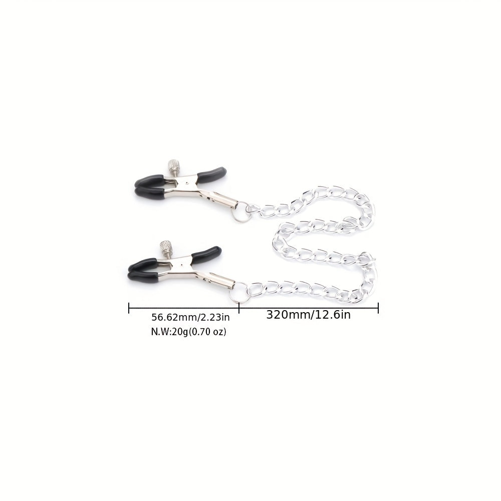 Унисекс металлическая цепочка на соски с колокольчиком, регулируемый сенсорный аксессуар