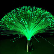 LED Fiber Optic Starry Sky Night Light Battery-Operated Floral Pattern Antique Metal Finish