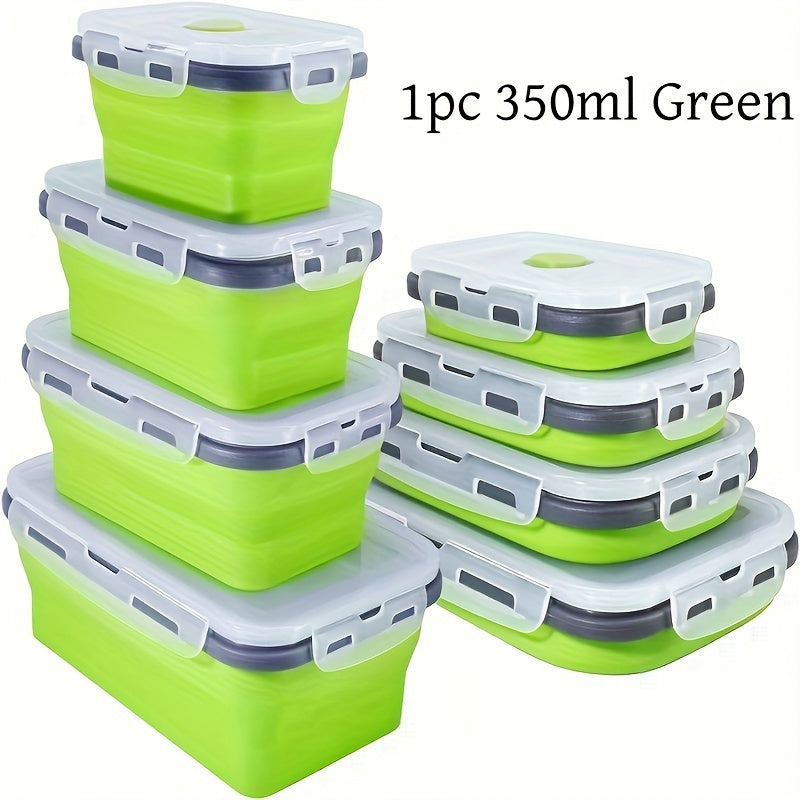 Collapsible Silicone Food Storage Containers BPA-Free Microwave Freezer Safe Kitchen Organization
