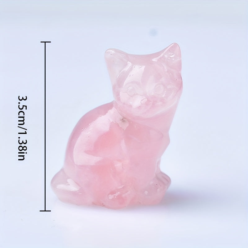 Conjunto de tallas de gatos de cristal con opción de piedra desnuda para regalo o decoración