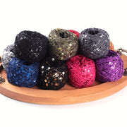 50g Sequin Cotton Yarn 3mm 6mm for Hand Sewing Crafts in Vibrant Colors