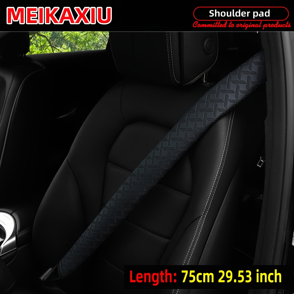 Unisex faux teri belbog‘i yelka pad sayohat avtomobil aksessuarlari 75cm