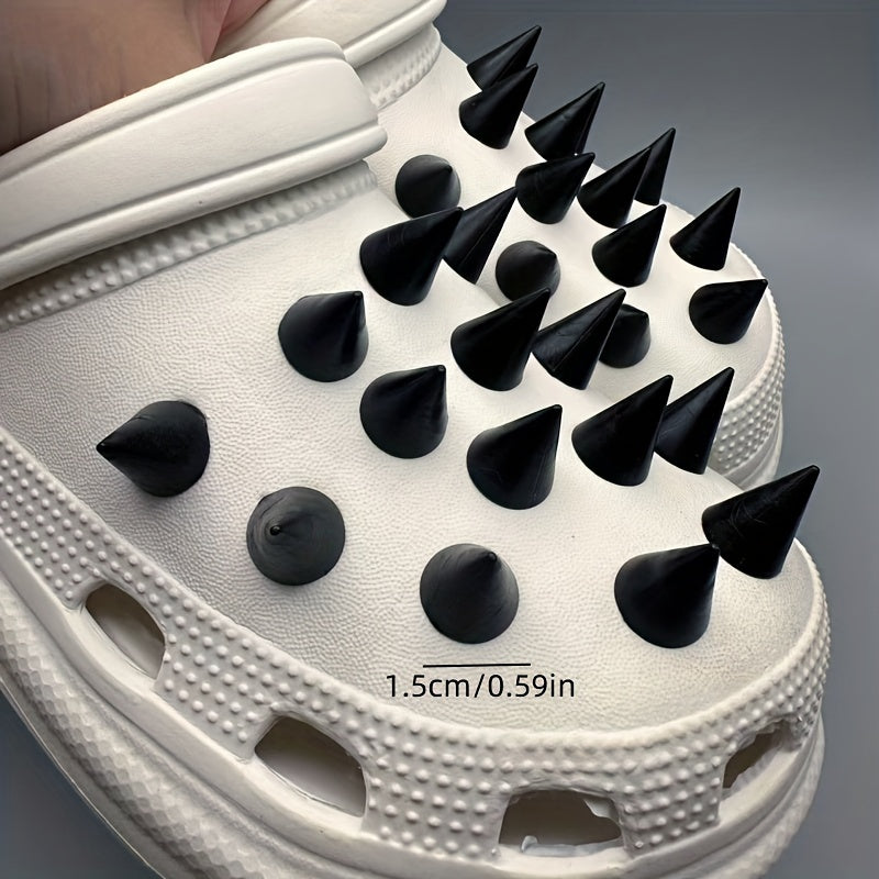 10pcs Punk Style Shoe Charms Set PVC Decorations for Boots Jewelry Watches