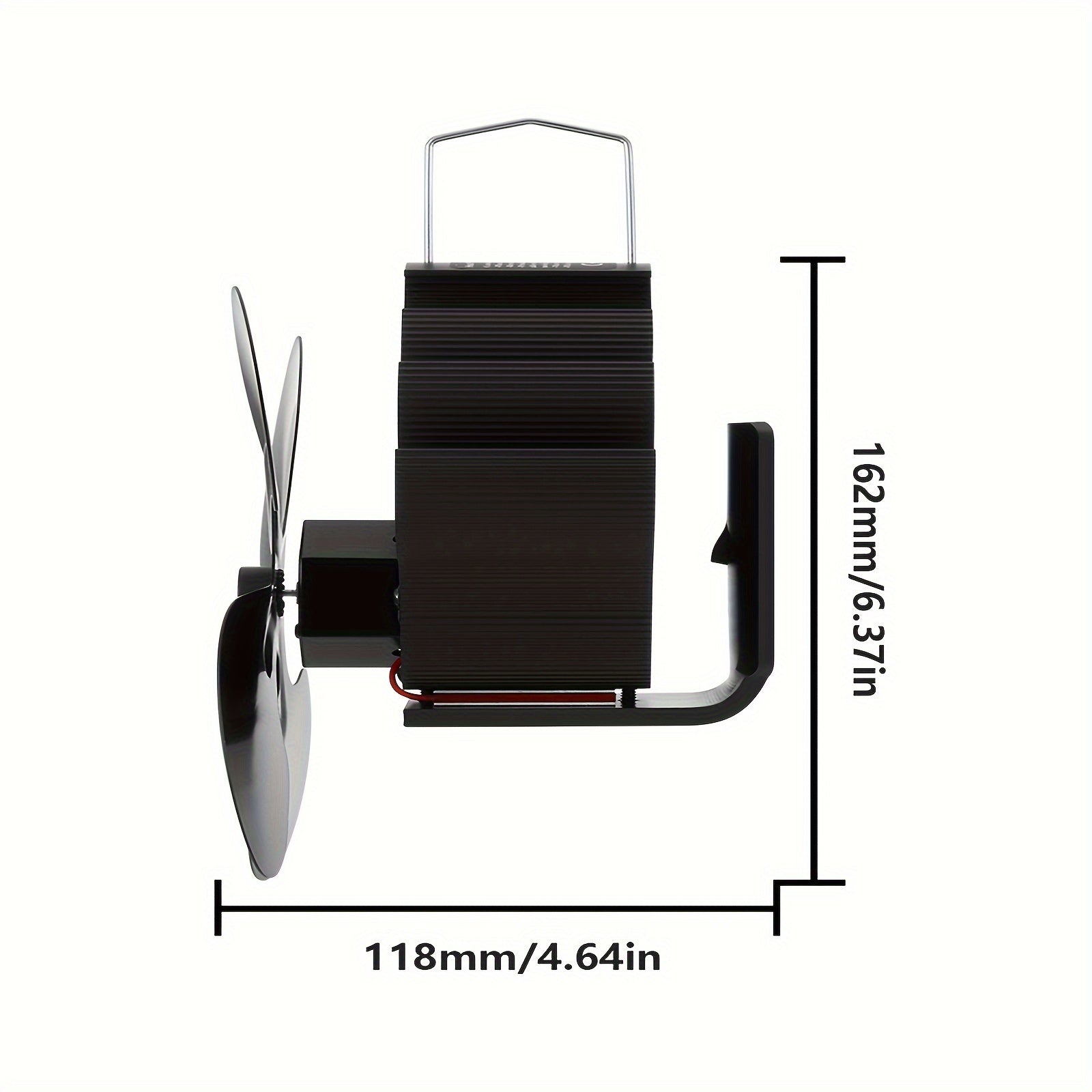 Heat Powered Wood Stove Fan 4 Blades Non-Electric Thermoelectric Fireplace Fan