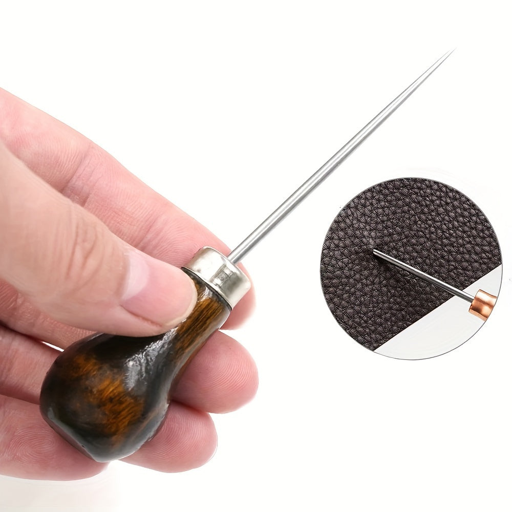 Набор из 3 твердых стальных игл в форме тыквы для кожевенного ремесла и шитья