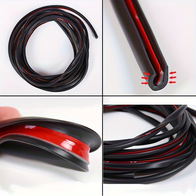 Universal Car Door Edge Protector Rubber U-Shape Seal 5m Anti-Scratch