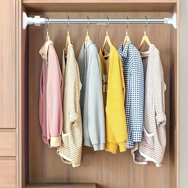 Barra de cortina telescópica de acero inoxidable para edades de 12 a 14 baño balcón colgar ropa