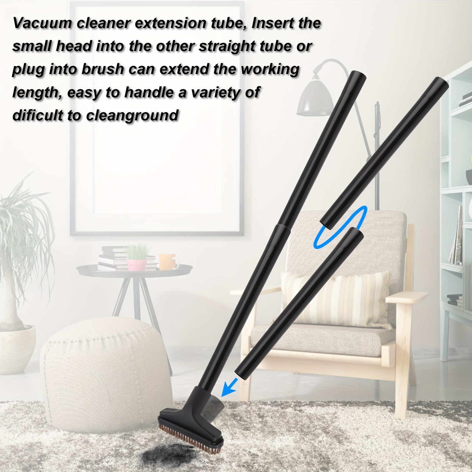 To'liq vakuum tozalash uchun aksessuarlar to'plami, changyutgich cho'tkalar va shlang adapteri bilan