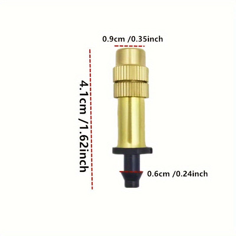 Регулируемый латунный распылитель-распылитель для сада, орошения, охлаждения, увлажнения, контроля пыли, упаковка 10/30