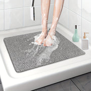 Alfombra antideslizante para baño con base de esponja de lufa y resistente al agua 53,34x53,34cm