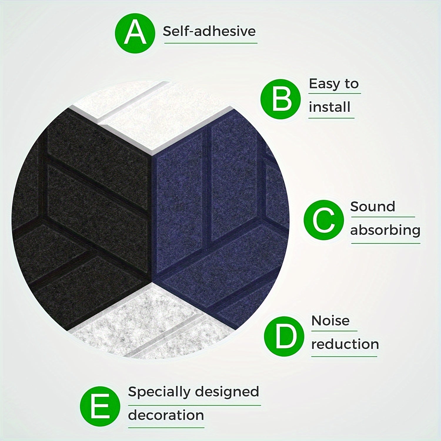 12 шт. шестиугольных акустических панелей для звукоизоляции стен, самоклеящиеся, для домашней студии, офиса