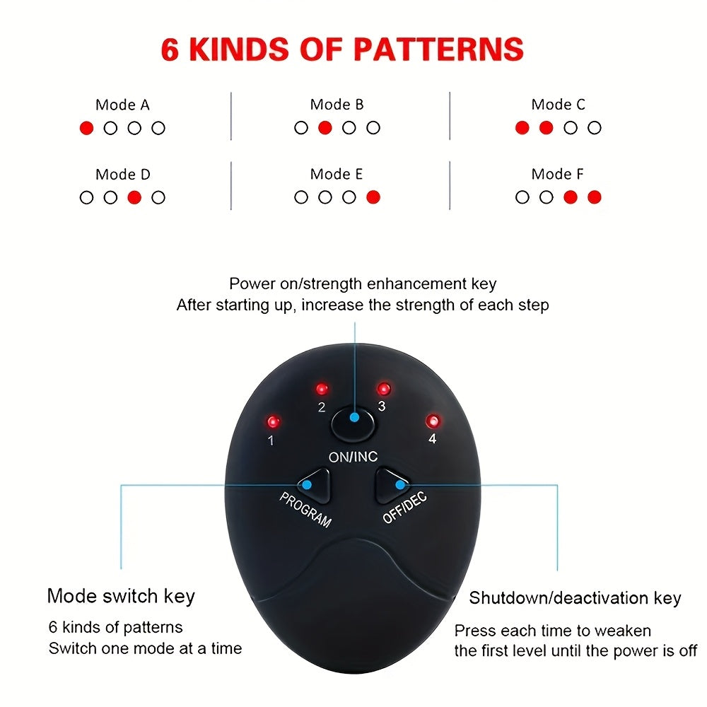 Uy va ofis fitness mashg'ulotlari uchun simsiz ABS stimulyatori.