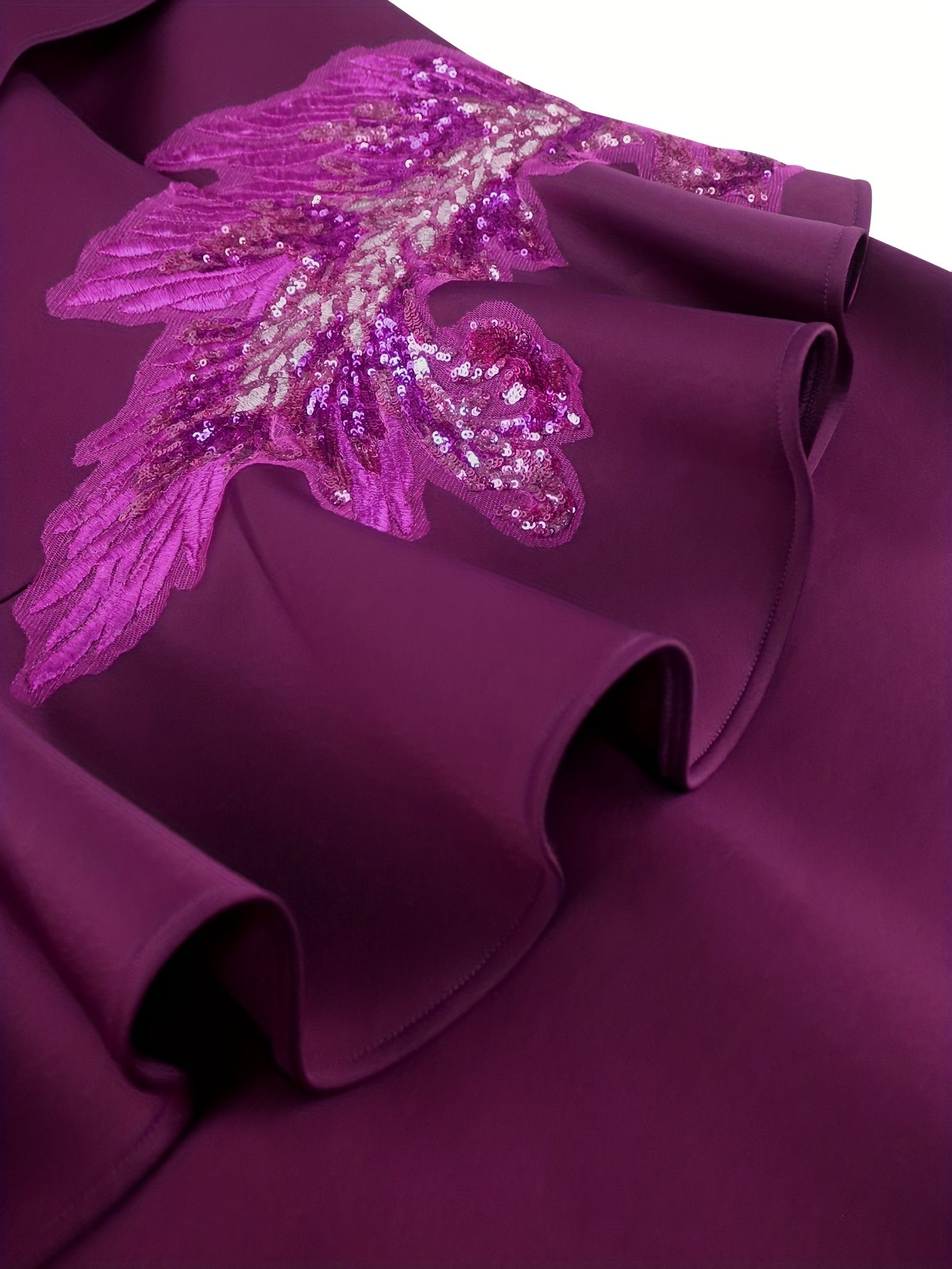 Plus Size Women's Sequin Bodycon Party Dress with Peplum Hem Summer Evening Gown