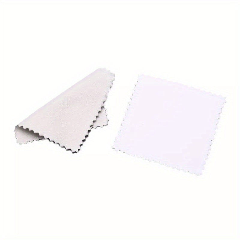 Set of 50 Non-Woven Canvas Jewelry Polishing Cloths Anti-Tarnish Cleaning Pads