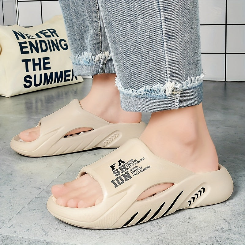 Men's EVA Open Toe Slippers with Massage Sole Indoor Outdoor Beach Casual