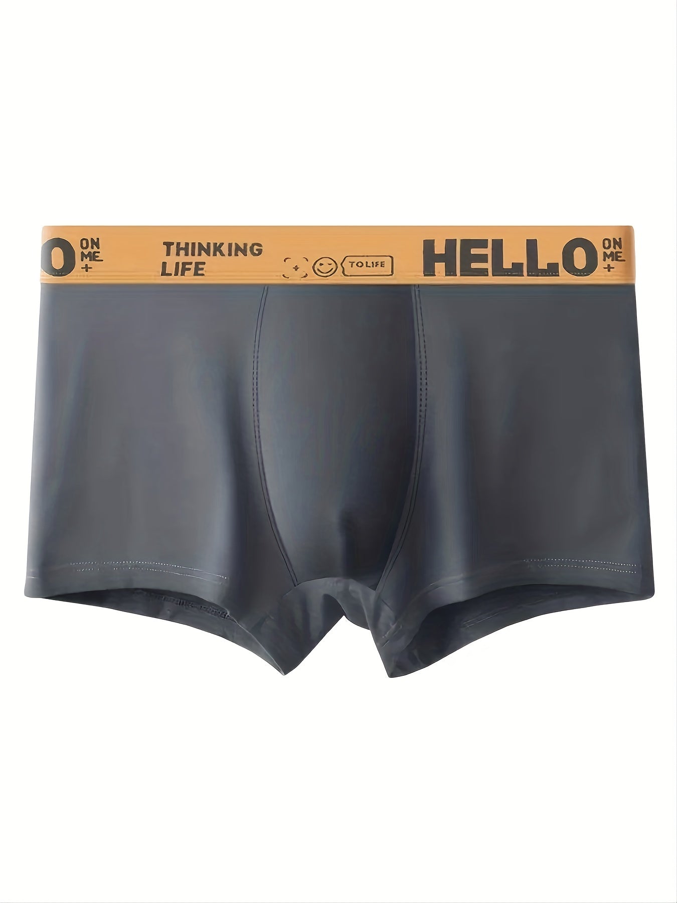 Men's High Stretch Breathable Polyester Elastane Boxer Briefs Set of 5 Solid Color Casual Shortie