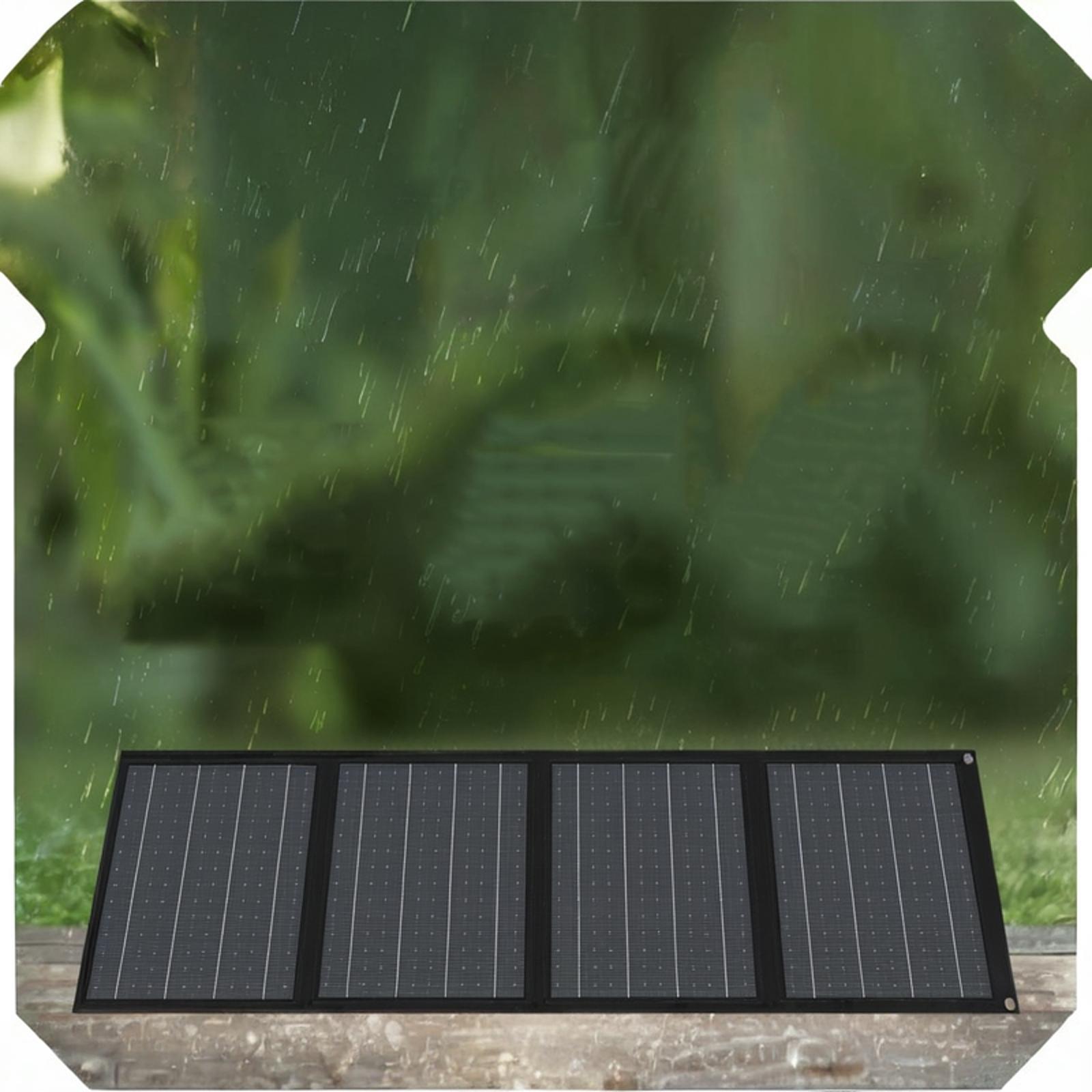 65W Foldable Solar Charger Portable Solar Panel with Carabiner Clip for Mobile Phones