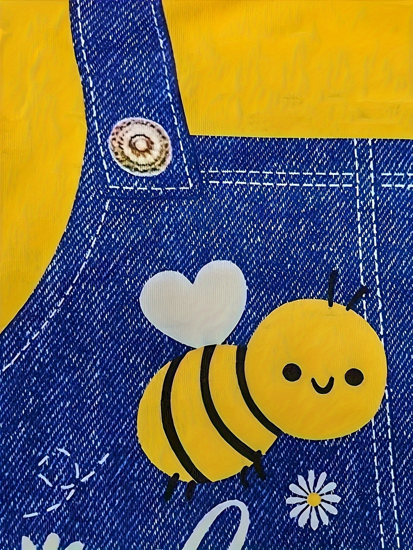 Baby Girl Spring Dress with Lotus Leaf Sleeves Floral Pattern and Bee Design for Toddler Girls