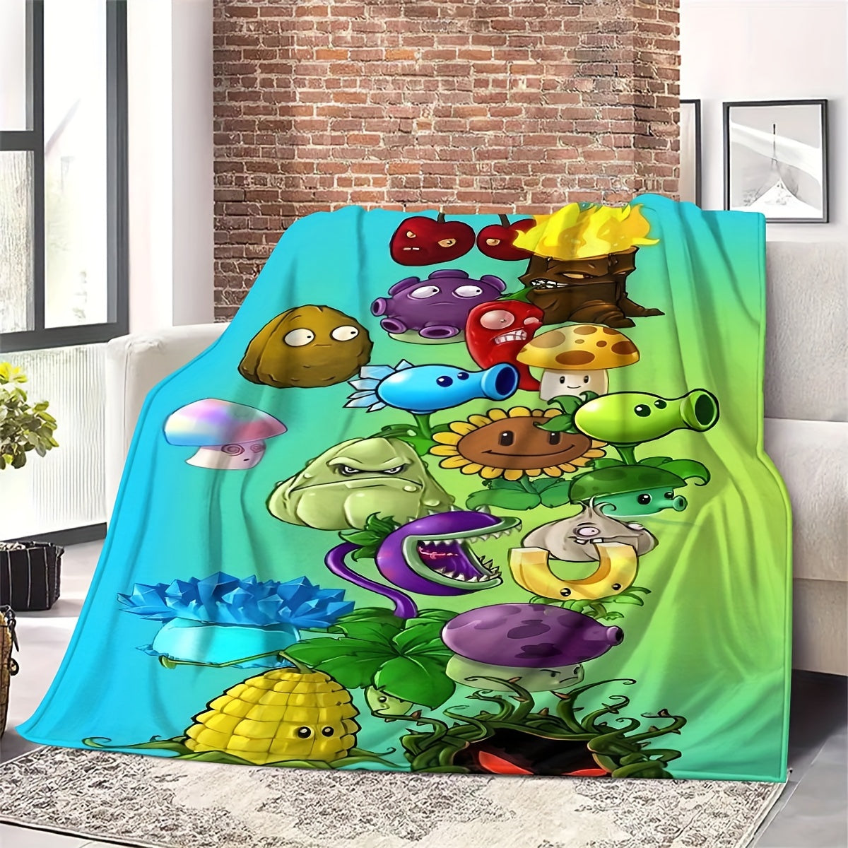 Halloween Flannel Throw Blanket for Home Decor and Outdoor Use