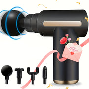 4 ta qo'shimcha bilan portativ mini USB zaryadlanadigan massaj quroli, sovg'alar va har qanday tadbir uchun ajoyib