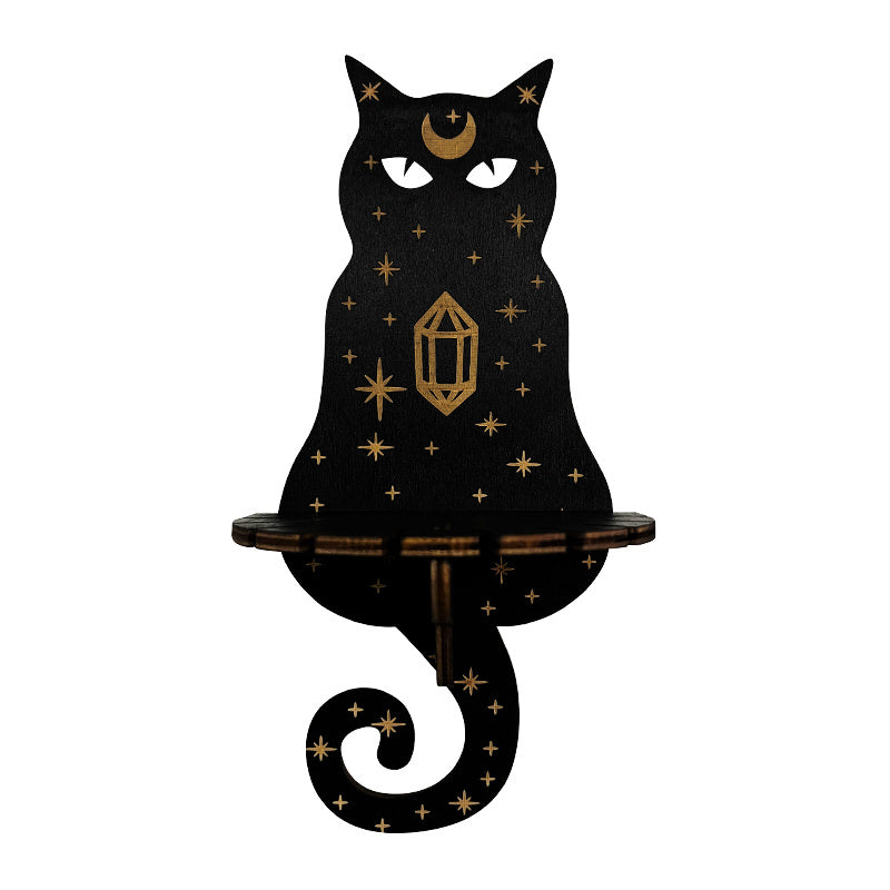 Wooden Crystal Wall Shelf Storage Rack for Cosmetics and Household Organization